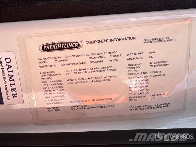 Freightliner Cascadia 126 6x4 T/A Sleeper Truck Tractor Motrici e Trattori Stradali