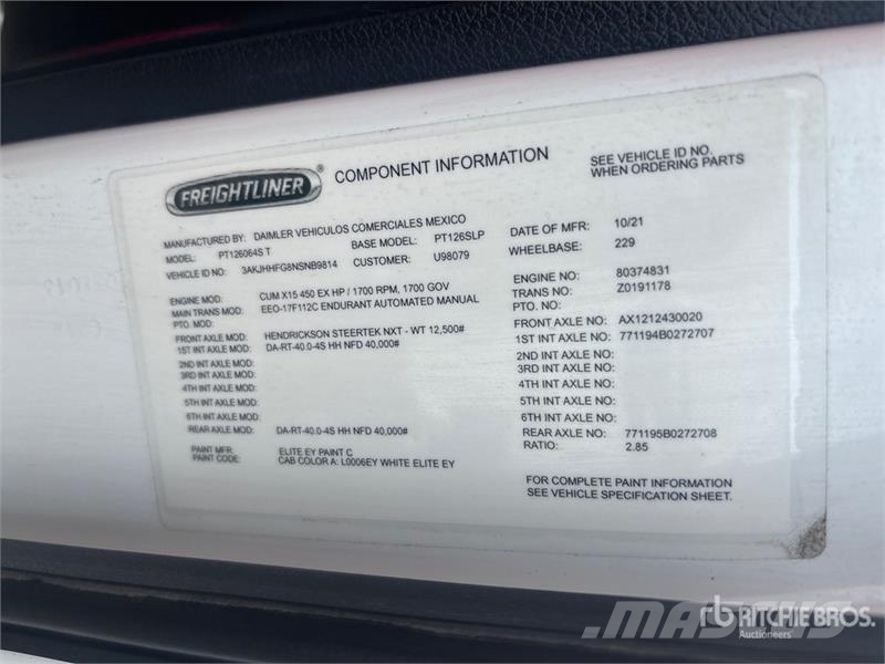Freightliner Cascadia 126 6x4 T/A Sleeper Truck Tractor Motrici e Trattori Stradali