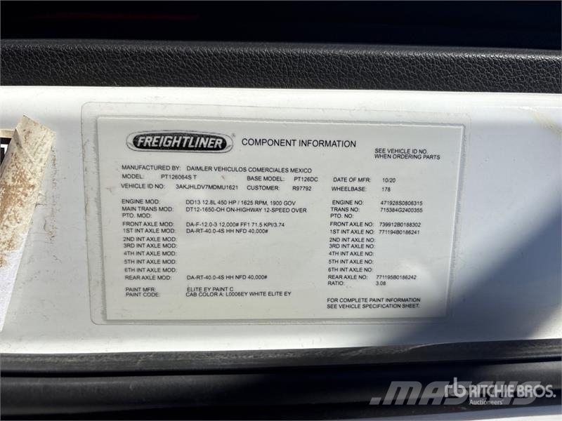 Freightliner Cascadia 126 Kipper