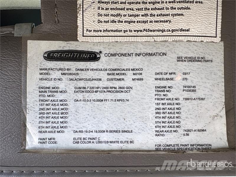 Freightliner M2 106 4x2 Van Truck Dobozos teherautók