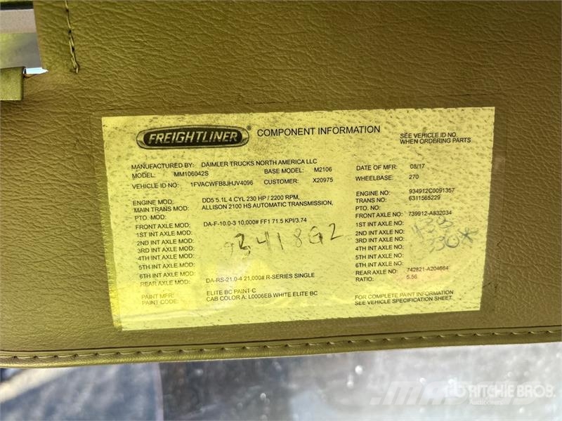 Freightliner M2 106 4x2 Van Truck Fast kasse