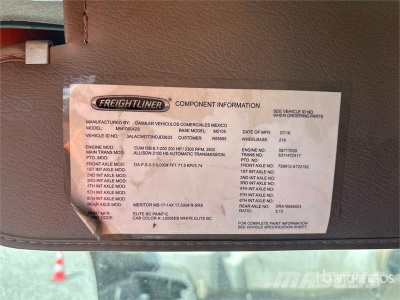 Freightliner M2 106 4x2 Van Truck Furgons