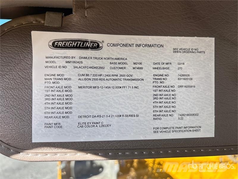 Freightliner M2 106 4x2 Van Truck Camiões de caixa fechada