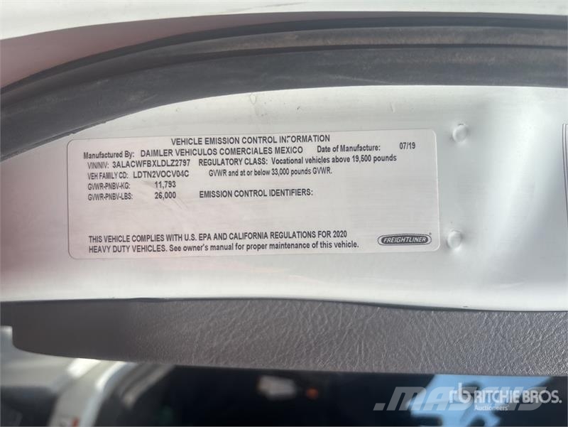Freightliner M2 106 4x2 Van Truck Sunkvežimiai su dengtu kėbulu