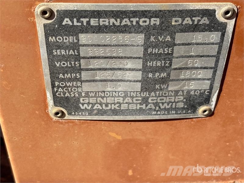 Generac 90A02286-S 15 kW Skid-Mounted Generator Set (Inope Generadores diésel