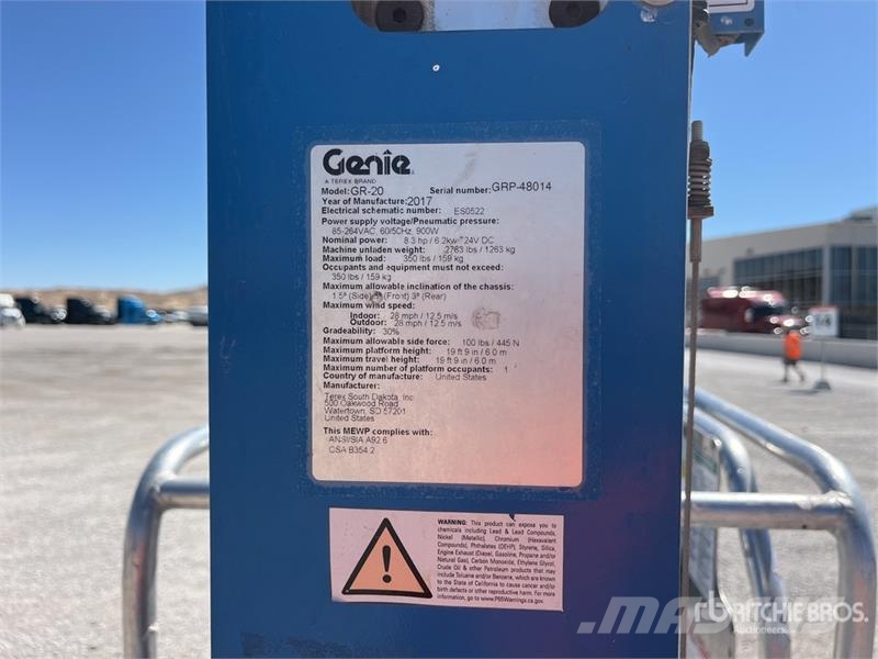 Genie GR20 Vertical Mast Lift Vertikālie pacēlāji