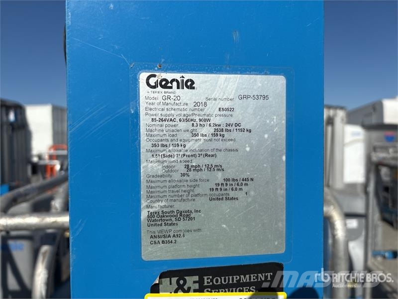 Genie GR20 Vertical Mast Lift رافعات السارية الرأسية