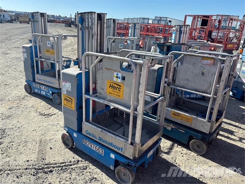 Genie GR20 Vertical Mast Lift Plataformas con jaula de elevación