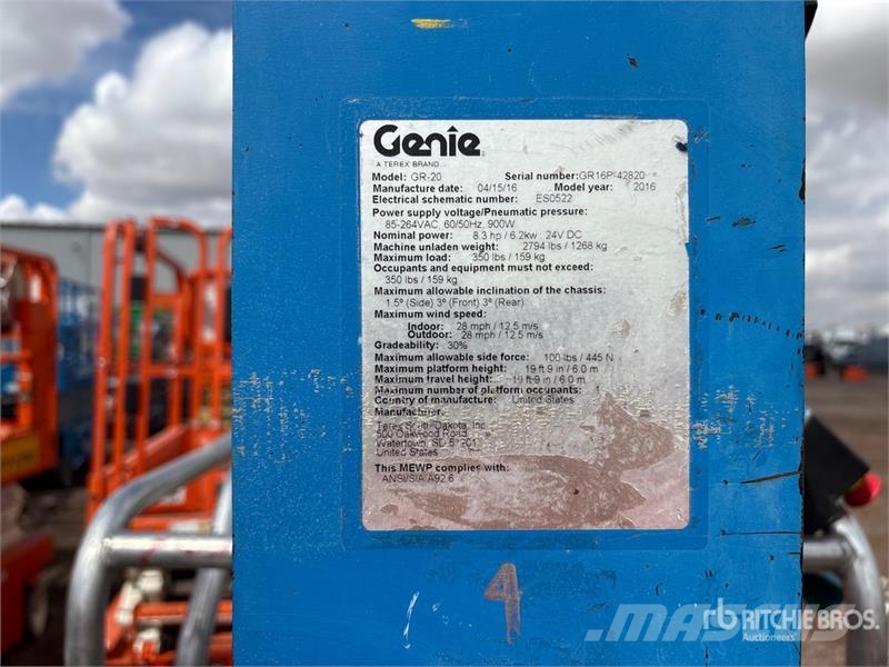 Genie GR20 Vertical Mast Lift Vertikalna dvigala