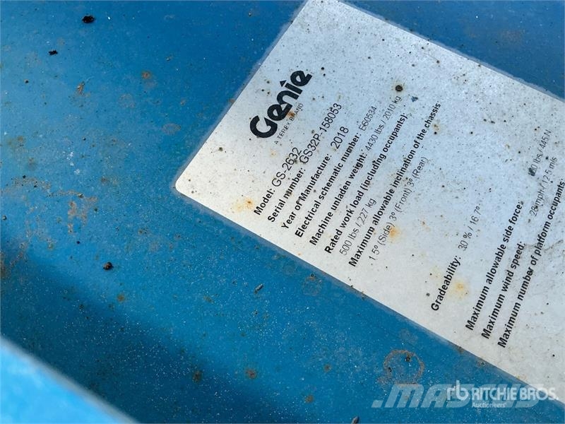Genie GS-2632 Electric Scissor Lift Nacelle ciseaux