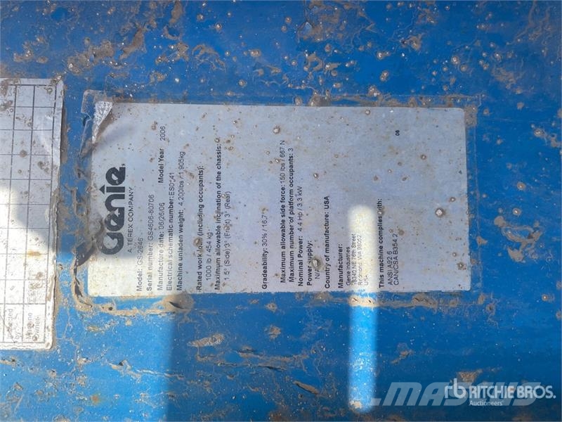 Genie GS-2646 Electric Scissor Lift Elevadores de tesoura