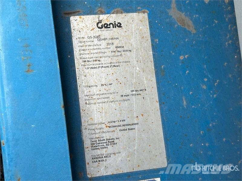 Genie GS-3246 Electric Scissor Lift (Inoperable) 剪式升降機