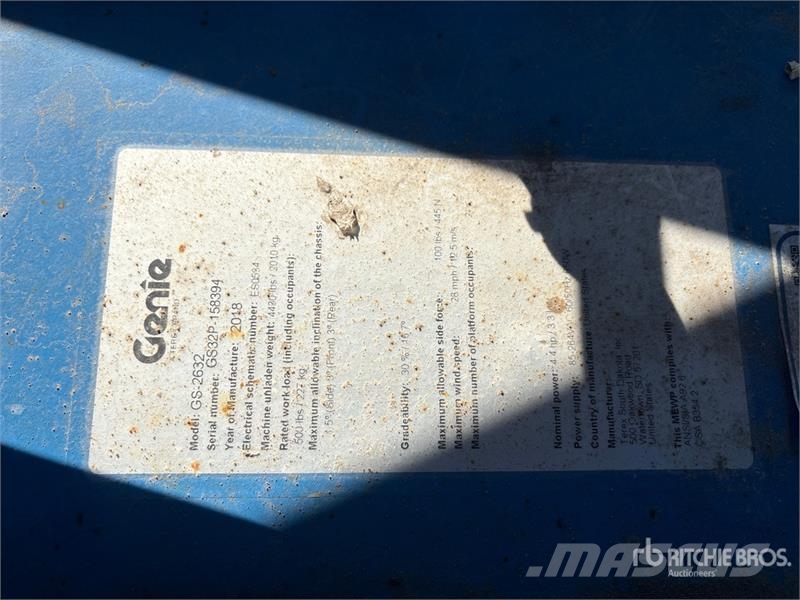 Genie GS2632 Electric Scissor Lift Škarjaste dvižne ploščadi