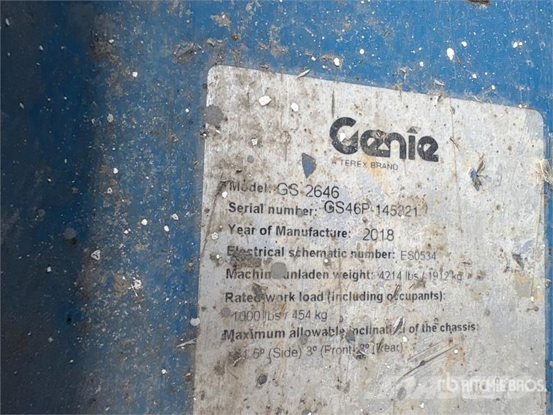 Genie GS2646 Electric Scissor Lift Piattaforme a pantografo