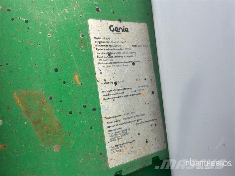 Genie GS3246 Electric Scissor Lift Šķerveida pacēlāji