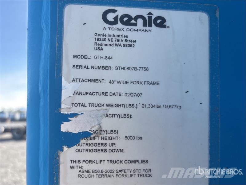 Genie GTH-844 Telescopic handlers