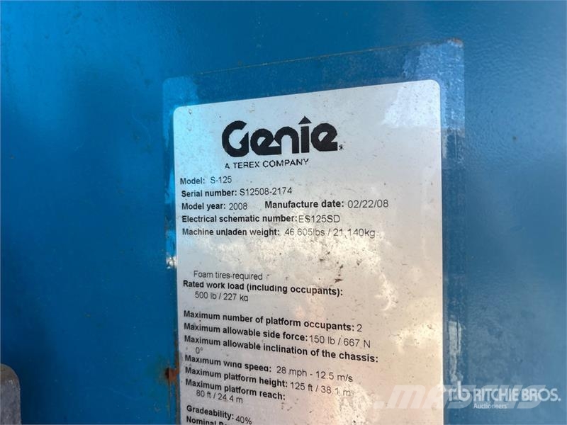Genie S125 4WD Diesel Telescopic Boom Lift 直臂高空工作平台