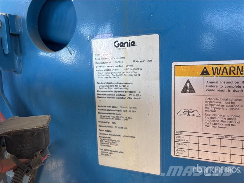 Genie S60X 4WD Diesel Telescopic Boom Lift Plataformas elevatórias telescópicas