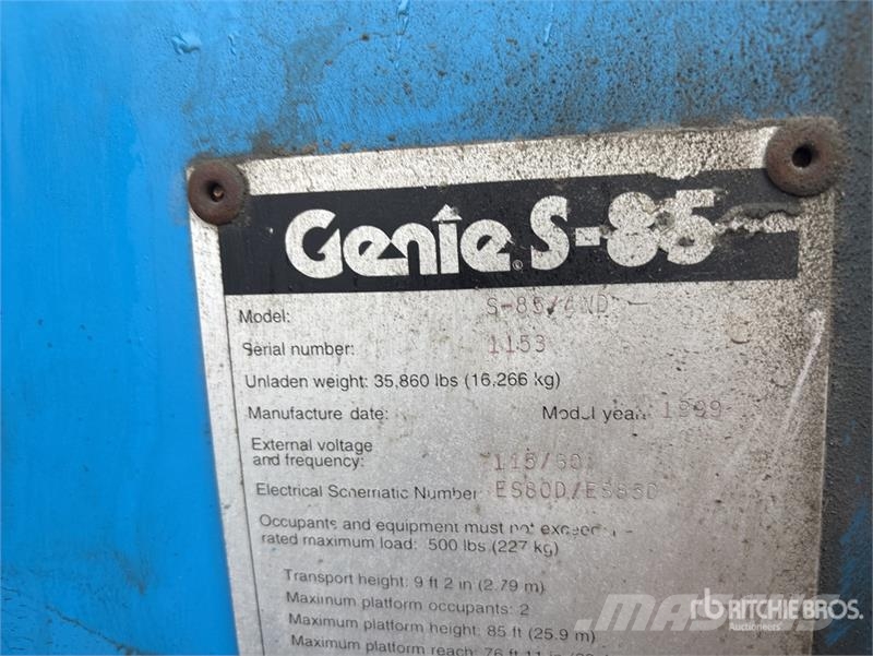 Genie S85 4WD Diesel Telescopic Boom Lift 伸縮臂高空作業車