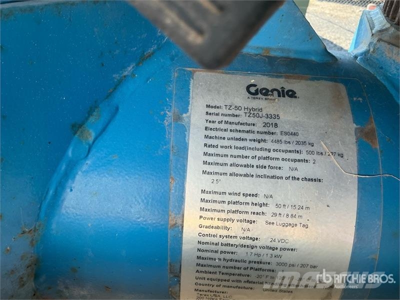 Genie TZ-50 Towable Lift Trailermonterede lifte