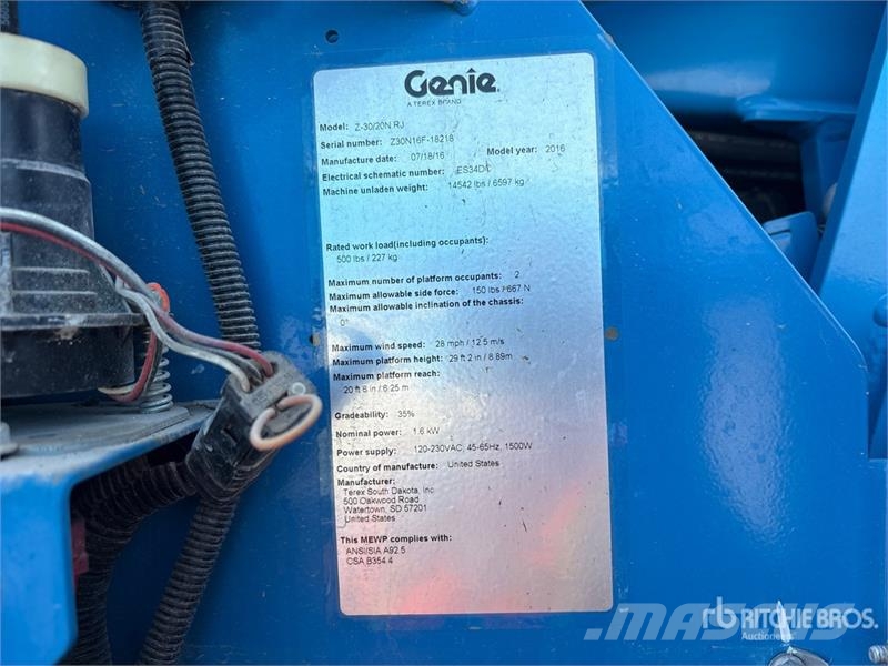 Genie Z-30/20N RJ 2WD Electric Articulating Boom Lift Съчленени стрелови подемници