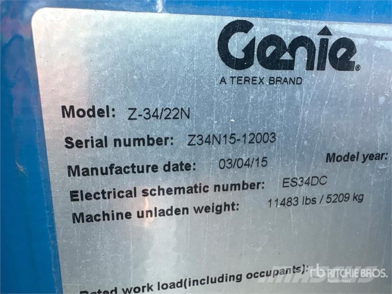 Genie Z34/22N 2WD Electric Articulating Boom Lift Elevadores braços articulados