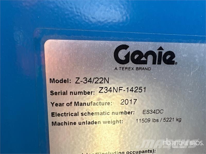 Genie Z34/22N 2WD Electric Articulating Boom Lift Zglobne dvižne ploščadi