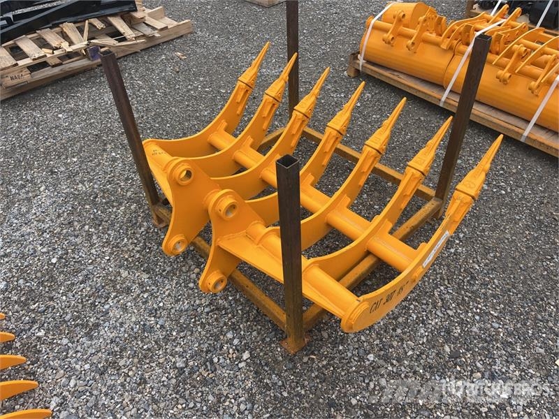 GIYI 48 in Excavator Rake - Fits Cat 307 (Unused) Rakes and tedders
