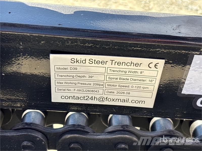 GIYI D39 39 in Mini Skid Steer Trencher (Unused) Rovokopači freze za kanale Trenčeri