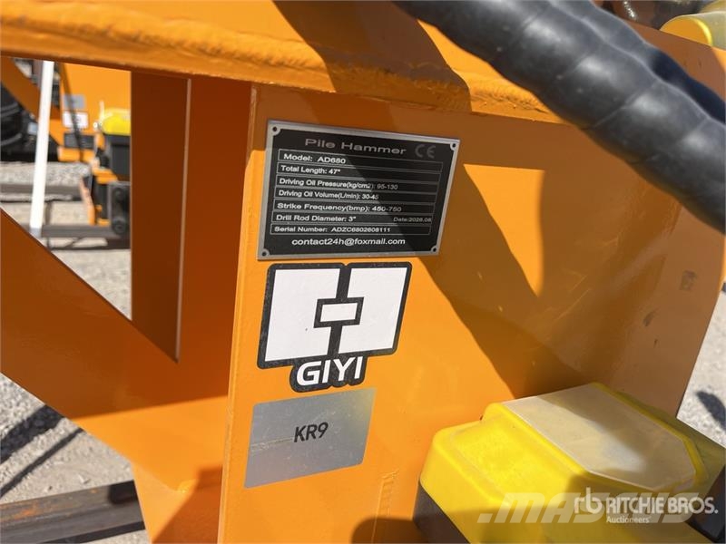  GIYI GY-AD680 Skid Steer Post Driver (Unused) Oprema za ograje