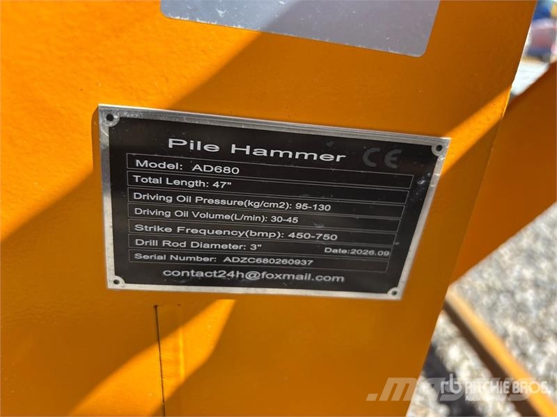 GIYI GY-AD680 Skid Steer Post Driver (Unused) Equipement de clôture