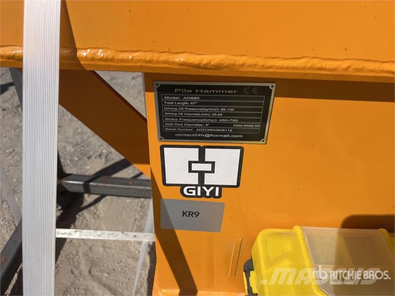 GIYI GY-AD680 Skid Steer Post Driver (Unused) フェンス機材