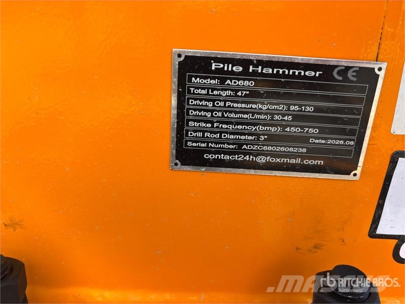 GIYI GY-AD680 Skid Steer Post Driver (Unused) Equipement de clôture