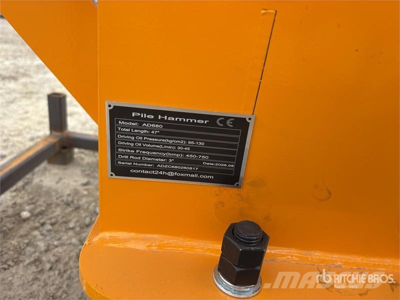 GIYI GY-AD680 Skid Steer Post Driver (Unused) Kerítésszerelési eszközök / kerítésfelszerelések