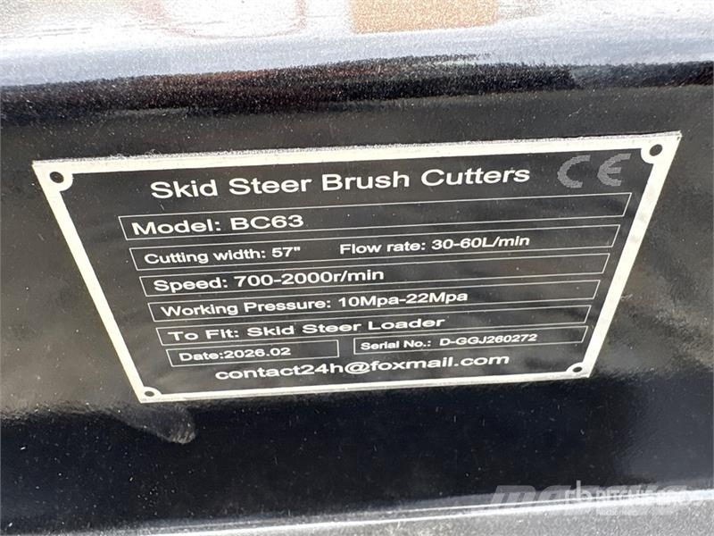 GIYI GY-BC63 60 In Skid Steer Brush Cutter (Unused Sekačky namontované a tažené