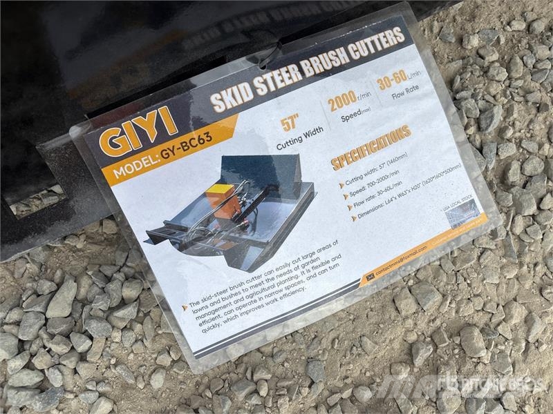 GIYI GY-BC63 60 in Skid Steer Brush Cutter (Unused Sekačky namontované a tažené