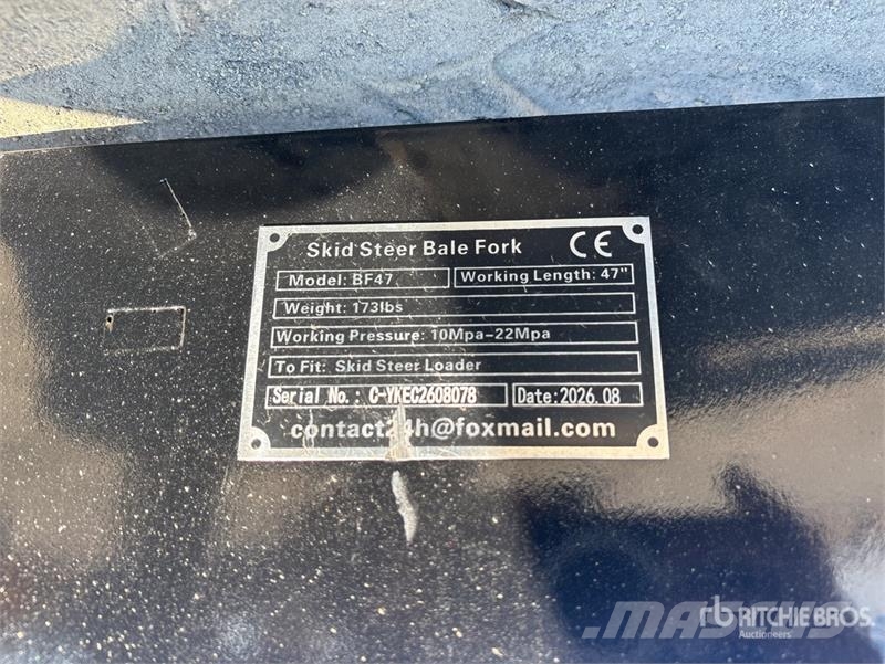 GIYI GY-BF47 Skid Steer Bale Spear (Unused) Outros componentes