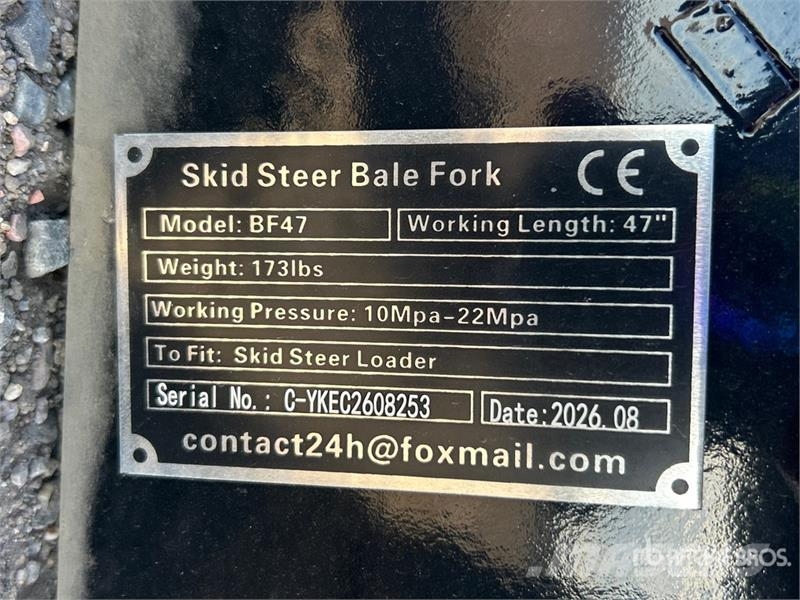 GIYI GY-BF47 Skid Steer Bale Spear (Unused) Outros componentes