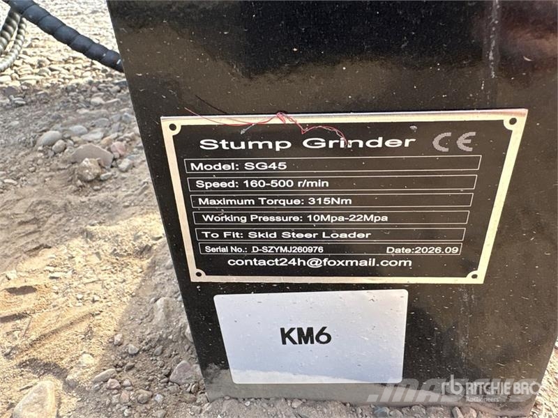  GIYI GY-BSG45 18 in Skid Steer Stump Grinder (Unus 파워 하로우 및 로토틸러(회전 경운기)
