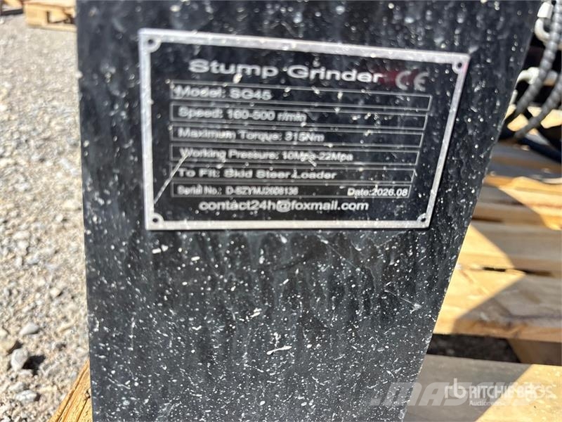 GIYI GY-BSG45 45 in Skid Steer Stump Grinder (Unus Jyrsimet