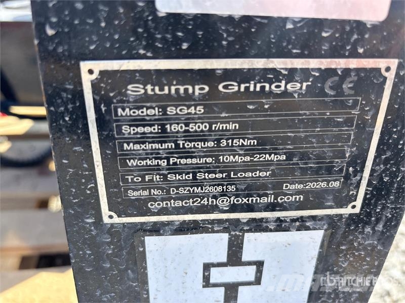 GIYI GY-BSG45 47 in Skid Steer Stump Grinder (Unus Jyrsimet