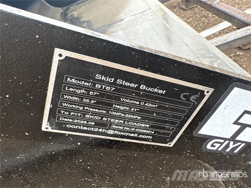 GIYI GY-BT67 67 in Skid Steer Bucket (Unused) Žlice