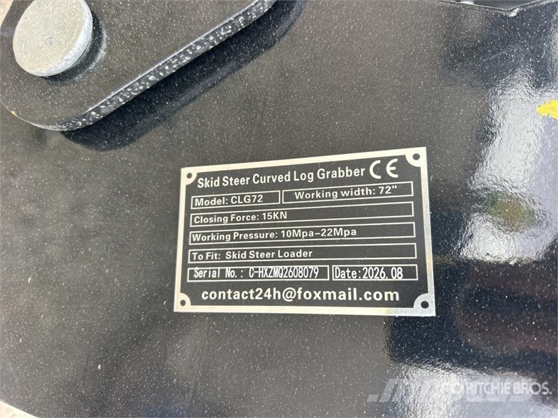 GIYI GY-CLG72 72 in Log Skid Steer Grapple (Unused Grabilice