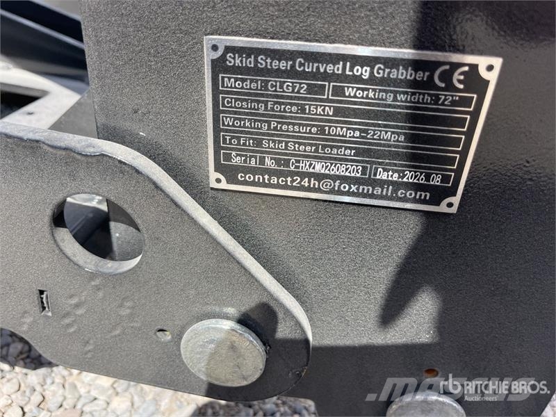 GIYI GY-CLG72 72 in Log Skid Steer Grapple (Unused Grabeži