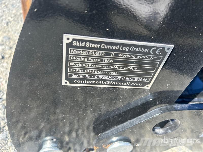 GIYI GY-CLG72 72 in Log Skid Steer Grapple (Unused 抓斗