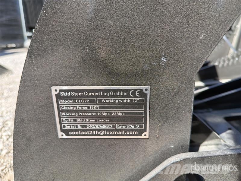  GIYI GY-CLG72 72 in Skid Steer Grapple (Unused) خطاطيف