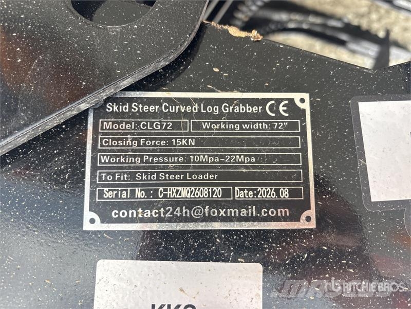GIYI GY-CLG72 72 in Skid Steer Grapple (Unused) Grabilice