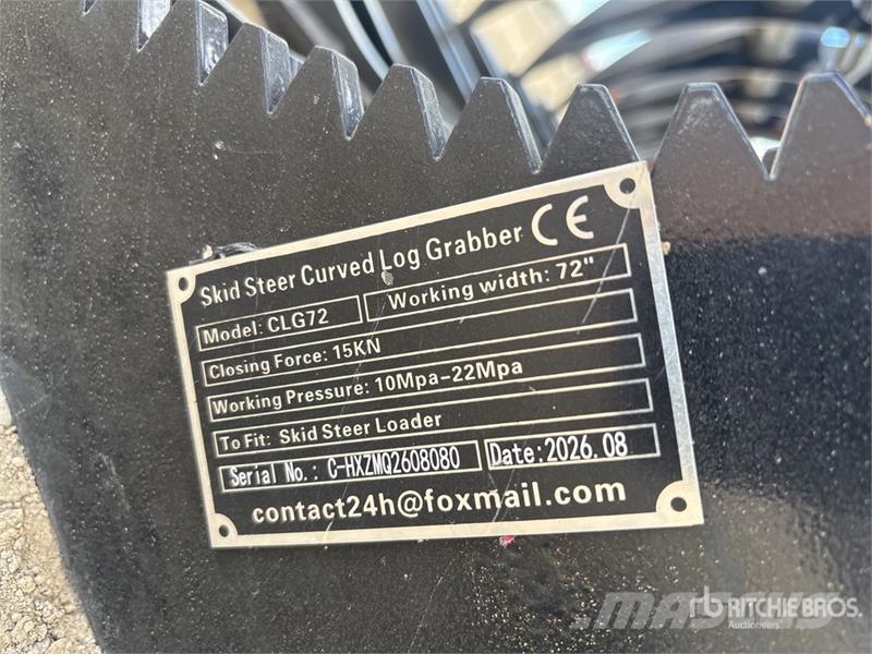 GIYI GY-CLG72 72 in Skid Steer Grapple (Unused) Grabilice