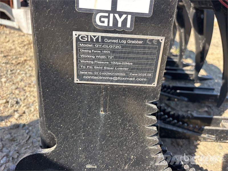 GIYI GY-CLG72C 72 in Log Skid Steer Grapple Grapples