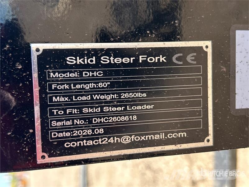  GIYI GY-DHC 60 in Skid Steer Forks (Unused) フォーク